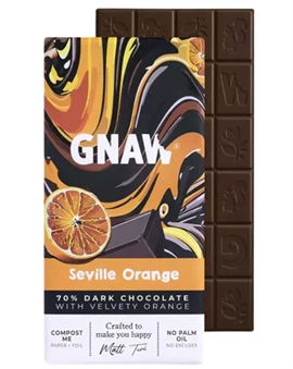 Gnaw Chocolate Dark Chocolate Seville Orange 80g
